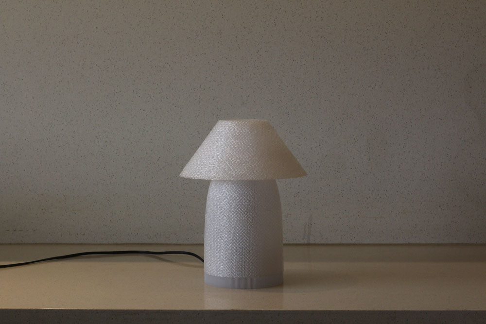 MSIGMA Ettore Designer 3D Printed Lamp | PETG Eco-Friendly Material | Geometric Modern Table/Bedside Lamp | Ambient LED Light for Living Room, Bedroom, Office, Gifting (Made in India) (Clear)