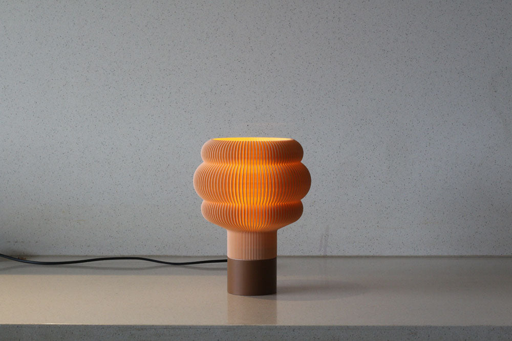 MSIGMA Little Cloud 2 Lamp – Cloud Collection | 3D Printed Designer Table Lamp in PLA | Modern Ambient Lighting for Home & Office (Apricot/White)