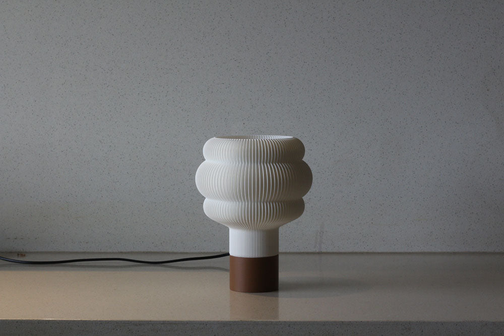 MSIGMA Little Cloud 2 Lamp – Cloud Collection | 3D Printed Designer Table Lamp in PLA | Modern Ambient Lighting for Home & Office (White/White)