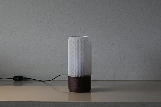 MSIGMA – Tela by Charles Regaud, 3D Printed Designer Table Lamp | Modern Artistic LED Ambient Light for Bedroom, Living Room & Office | Handmade in India with PETG (Choco)