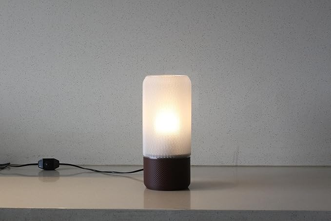 MSIGMA – Tela by Charles Regaud, 3D Printed Designer Table Lamp | Modern Artistic LED Ambient Light for Bedroom, Living Room & Office | Handmade in India with PETG (Choco)