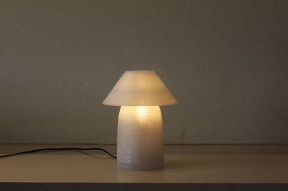 MSIGMA Ettore Designer 3D Printed Lamp | PETG Eco-Friendly Material | Geometric Modern Table/Bedside Lamp | Ambient LED Light for Living Room, Bedroom, Office, Gifting (Made in India) (Clear)