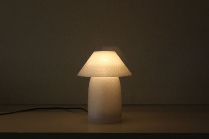 MSIGMA Ettore Designer 3D Printed Lamp | PETG Eco-Friendly Material | Geometric Modern Table/Bedside Lamp | Ambient LED Light for Living Room, Bedroom, Office, Gifting (Made in India) (Clear)