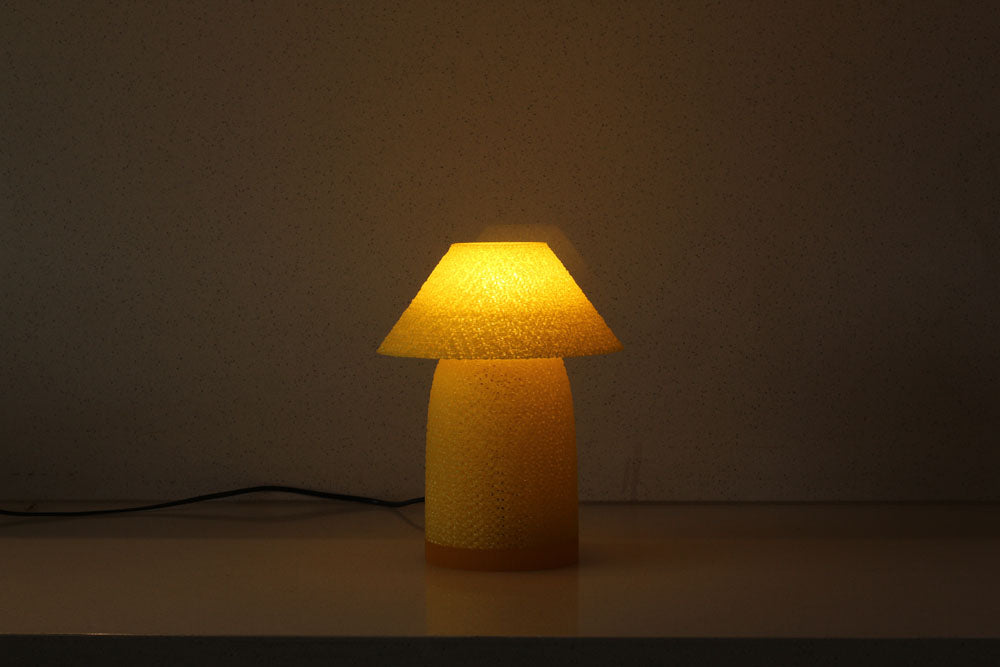 MSIGMA Ettore Designer 3D Printed Lamp | PETG Eco-Friendly Material | Geometric Modern Table/Bedside Lamp | Ambient LED Light for Living Room, Bedroom, Office, Gifting (Made in India) (Yellow)