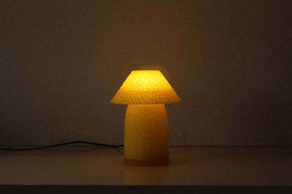 MSIGMA Ettore Designer 3D Printed Lamp | PETG Eco-Friendly Material | Geometric Modern Table/Bedside Lamp | Ambient LED Light for Living Room, Bedroom, Office, Gifting (Made in India) (Yellow)
