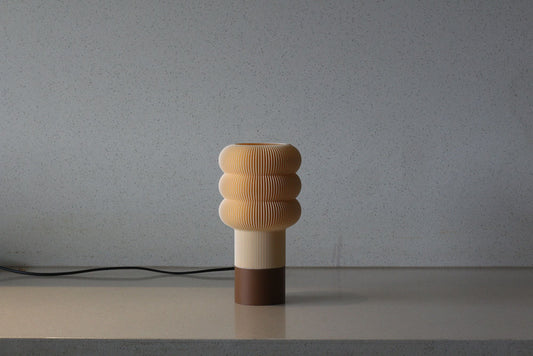 MSIGMA Little Cloud 2 Lamp – Cloud Collection | 3D Printed Designer Table Lamp in PLA | Modern Ambient Lighting for Home & Office (Apricot)