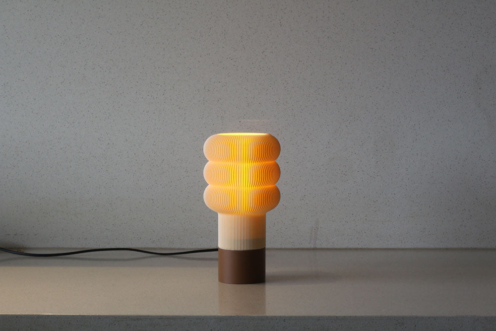 MSIGMA Little Cloud 2 Lamp – Cloud Collection | 3D Printed Designer Table Lamp in PLA | Modern Ambient Lighting for Home & Office (Apricot)