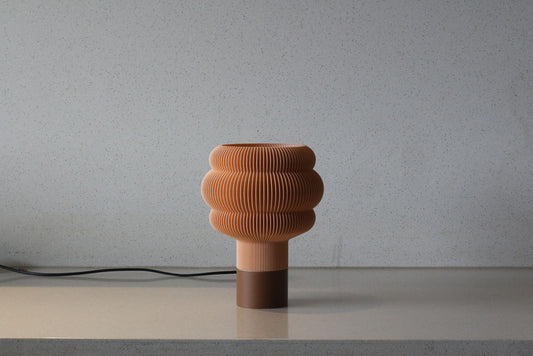 MSIGMA Little Cloud 2 Lamp – Cloud Collection | 3D Printed Designer Table Lamp in PLA | Modern Ambient Lighting for Home & Office (Apricot/White)