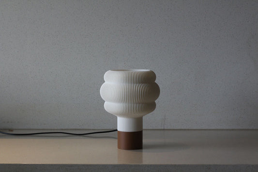 MSIGMA Little Cloud 2 Lamp – Cloud Collection | 3D Printed Designer Table Lamp in PLA | Modern Ambient Lighting for Home & Office (White/White)