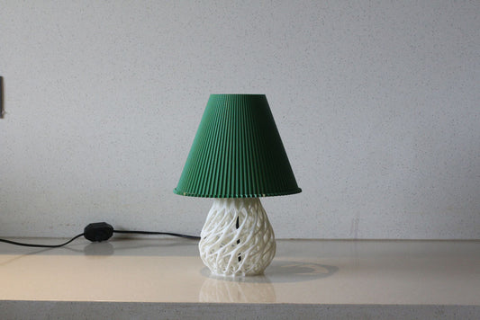 MSIGMA – Organic 3 Table Lamp, 3D Printed Designer LED Light | Modern Artistic Ambient Lamp for Bedroom, Living Room & Office | Handmade in India with PLA (Green/White)