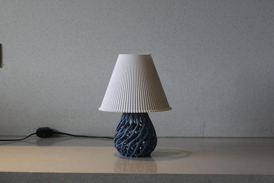 MSIGMA – Organic 3 Table Lamp, 3D Printed Designer LED Light | Modern Artistic Ambient Lamp for Bedroom, Living Room & Office | Handmade in India with PLA (White/Grey)