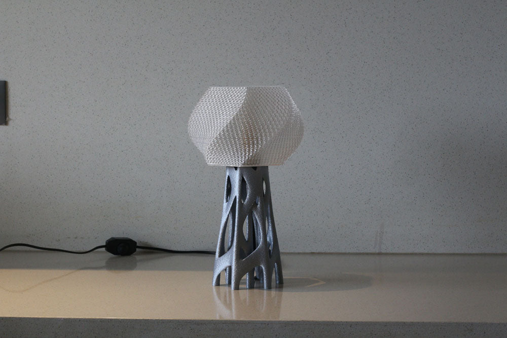 MSIGMA – Organic 2 Table Lamp, 3D Printed Designer LED Light | Modern Artistic Ambient Lamp for Bedroom, Living Room & Office | Handmade in India with PETG
