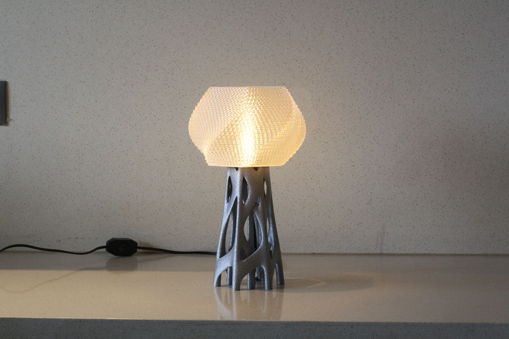 MSIGMA – Organic 2 Table Lamp, 3D Printed Designer LED Light | Modern Artistic Ambient Lamp for Bedroom, Living Room & Office | Handmade in India with PETG